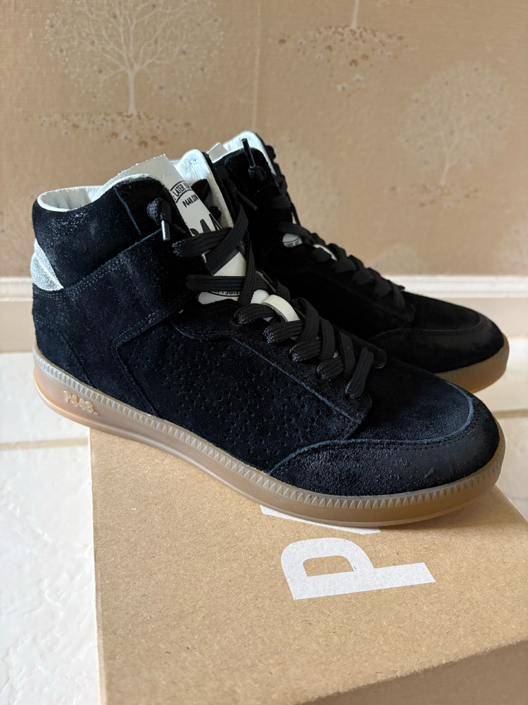 P448 Black And White High-Top Sneaker